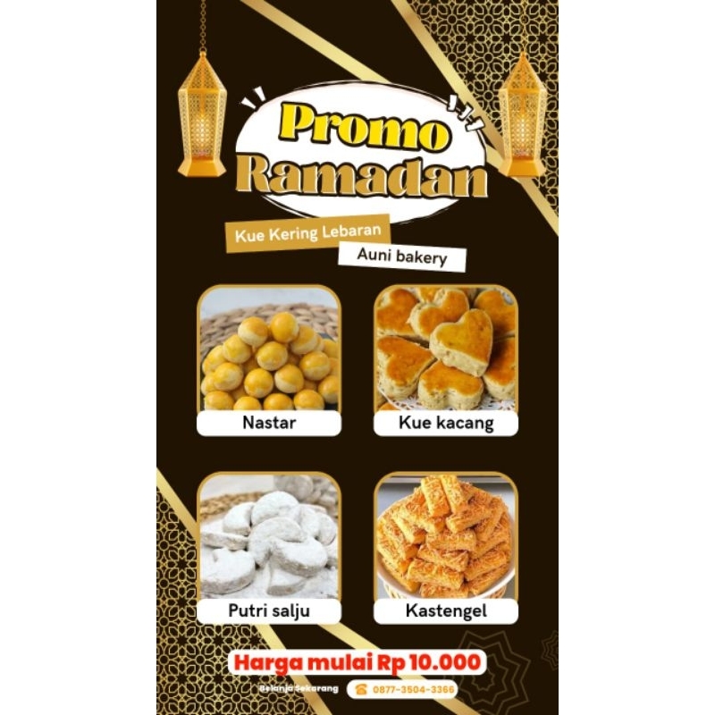 

kue kacang butter margarin auni bakery renyah dan lumer