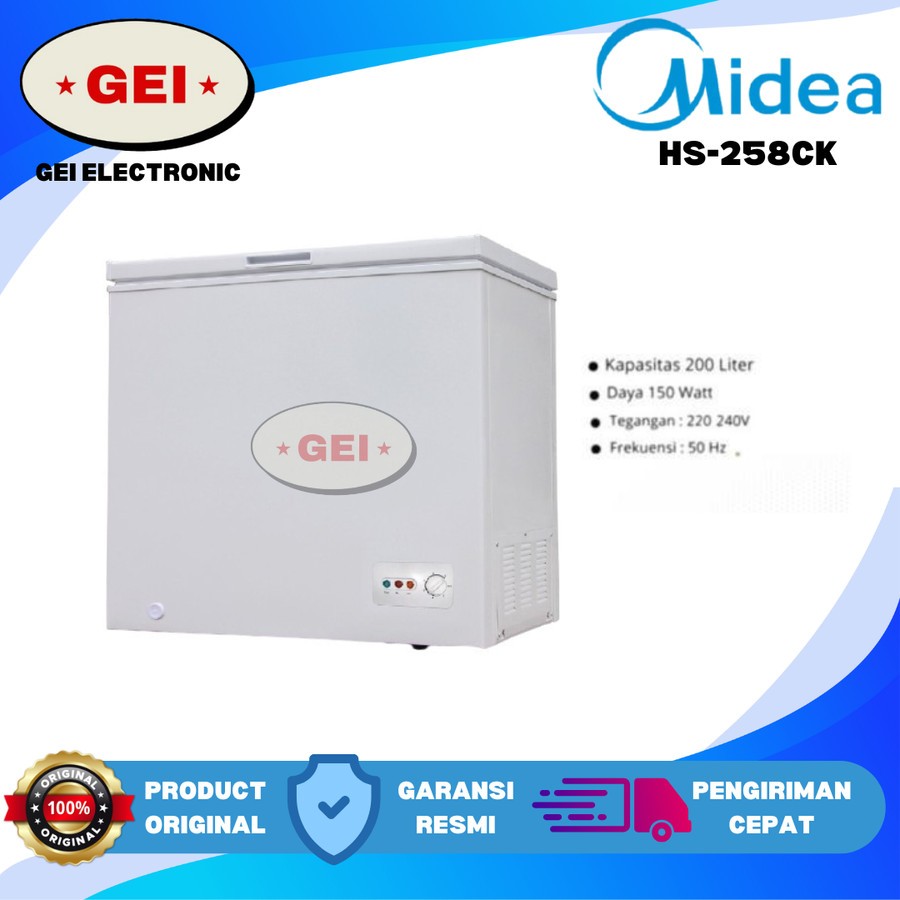 MIDEA HS 258 CK CHEST FREEZER BOX 200 LITER