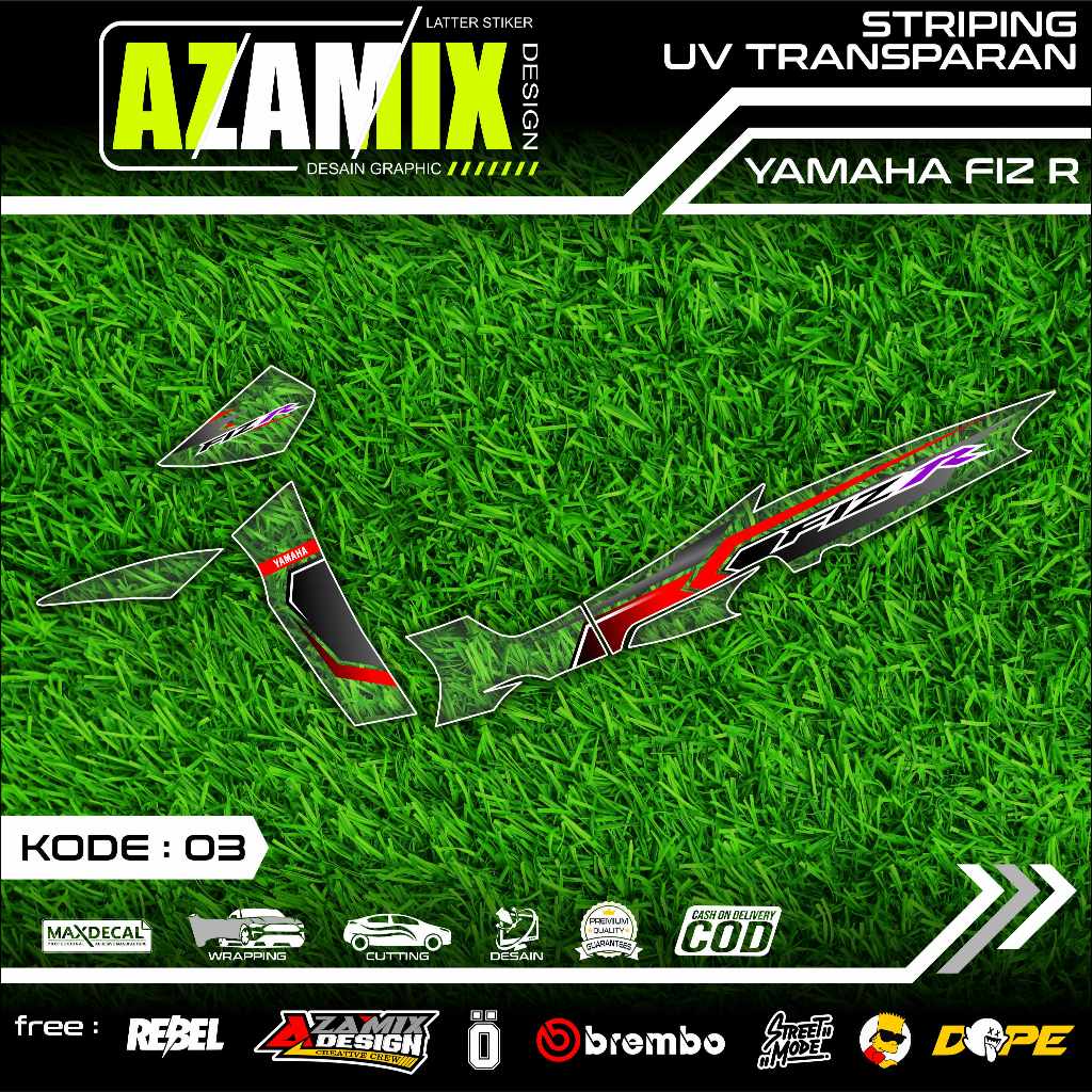 359 STRIPING TRANSPARAN FIZ R - STRIPING TRANSPARAN FIZ R VARIASI KEREN