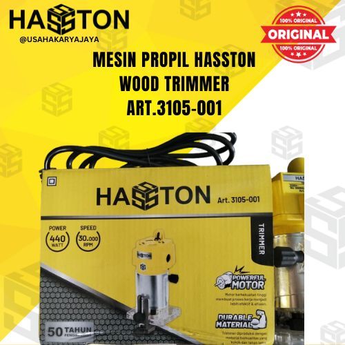 HASSTON Mesin Propil Kayu Wood Trimmer 3105-001 440watt Original/ Mesin Router Trimmer Profil Kayu