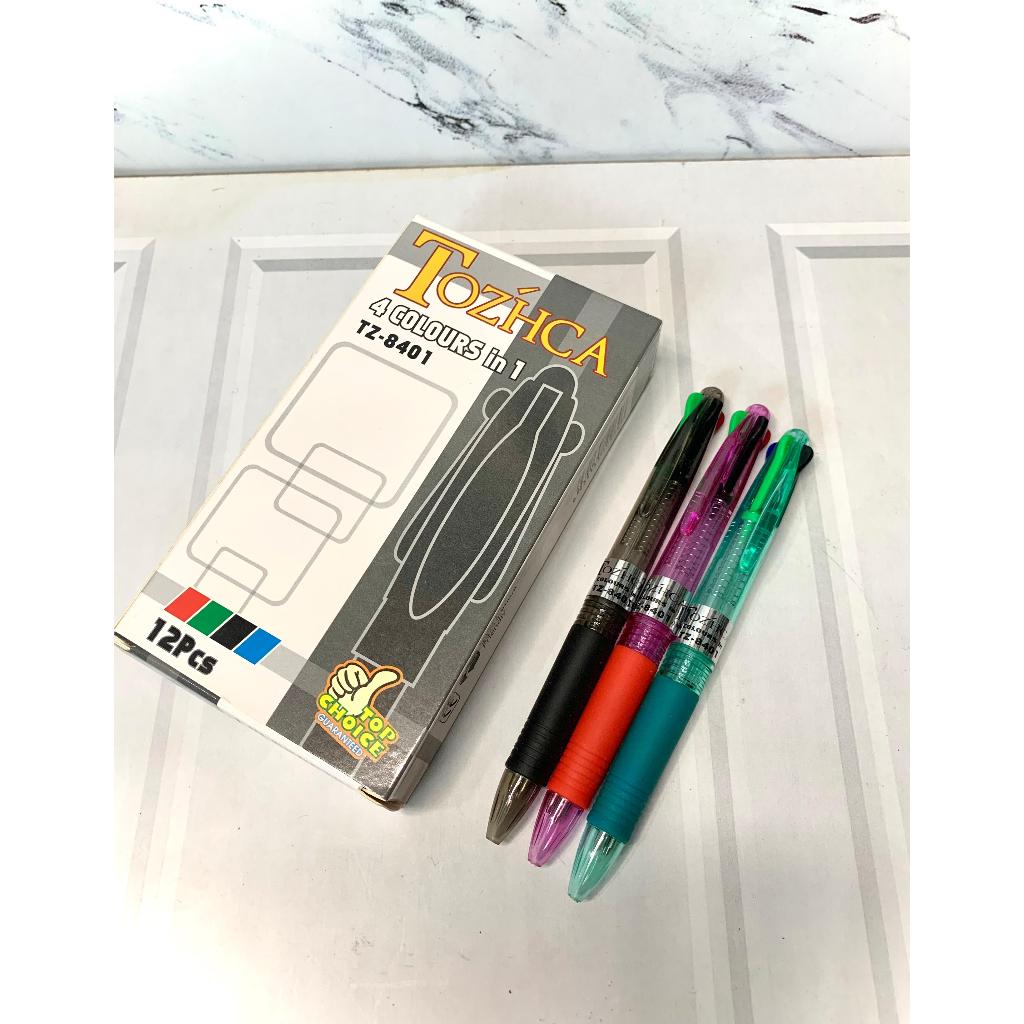 

TOZHCA Ballpoint 4 Colours in 1 (Kode TZ-8401)/ Pulpen Multifungsi 4 Warna