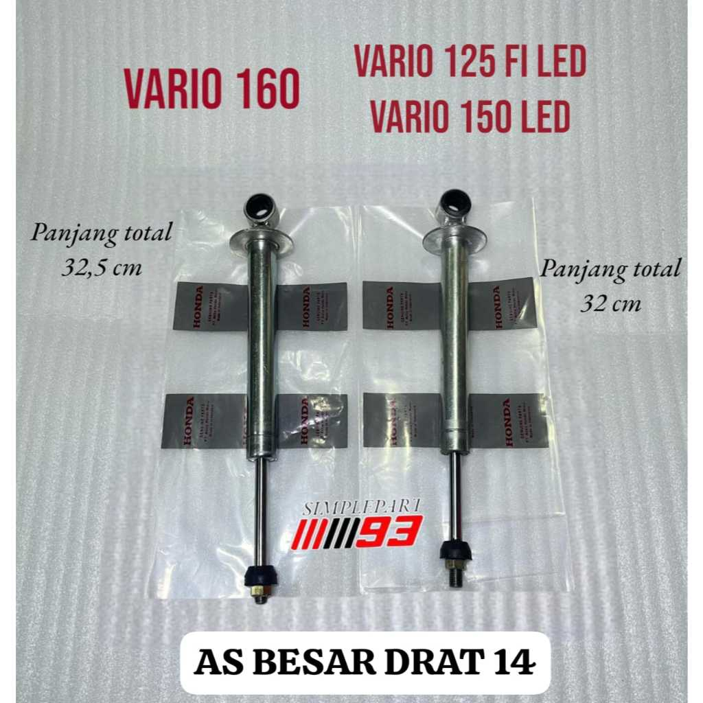 STIK PEN HIDROLIS AS SHOCK SHOK SKOK BELAKANG MATIC HONDA -VARIO 125 150 160 F1 ESP LED NEW