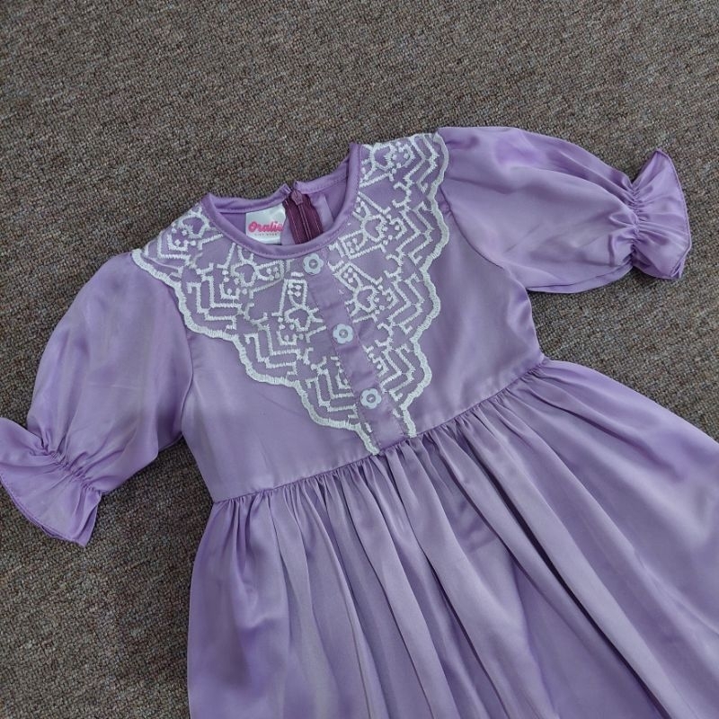 Dress anak perempuan Lilac