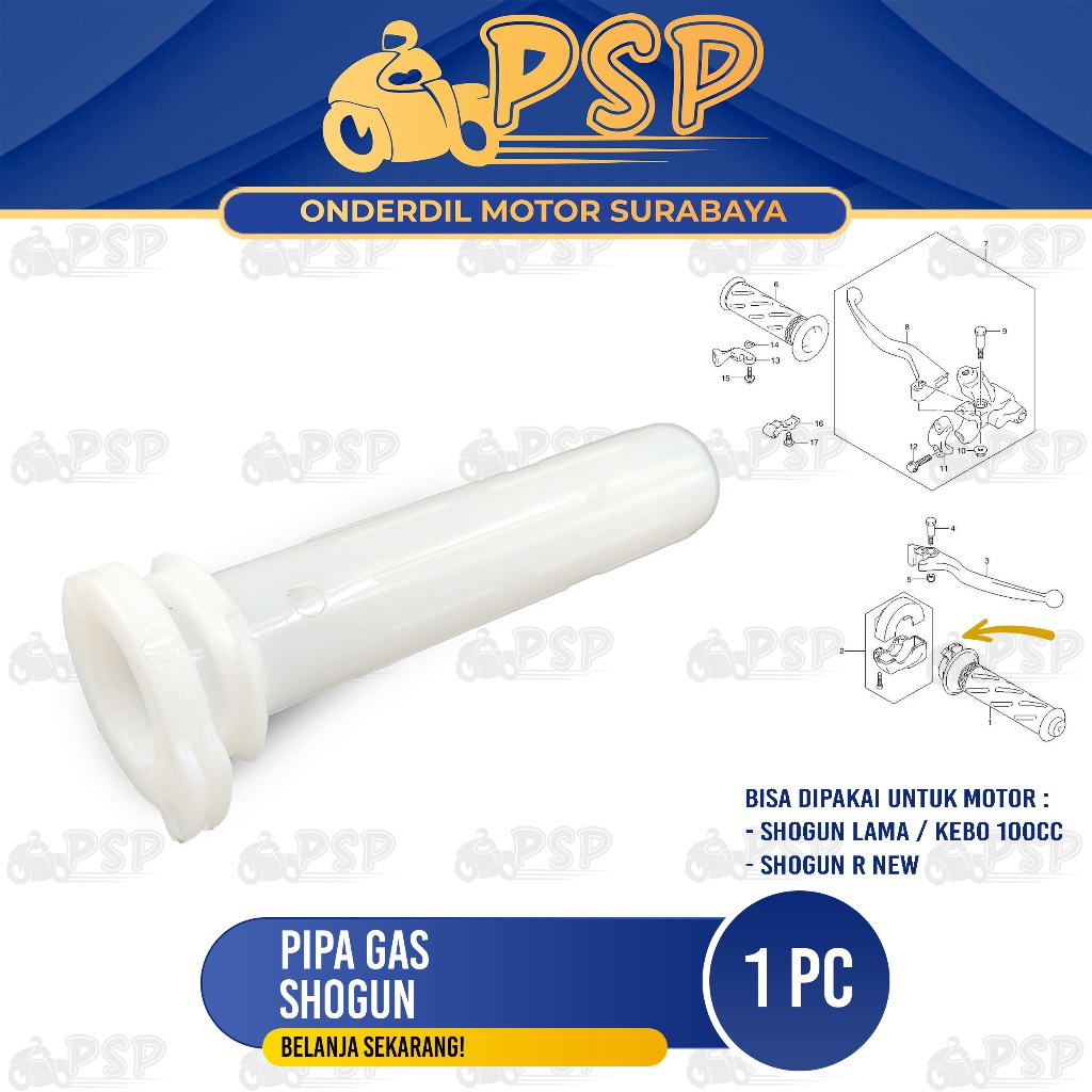 Pipa Gas Shogun - Selongsong Slongsong Putihan Mika Gas Suzuki Shogun Lama Kebo 100 Shogun R New