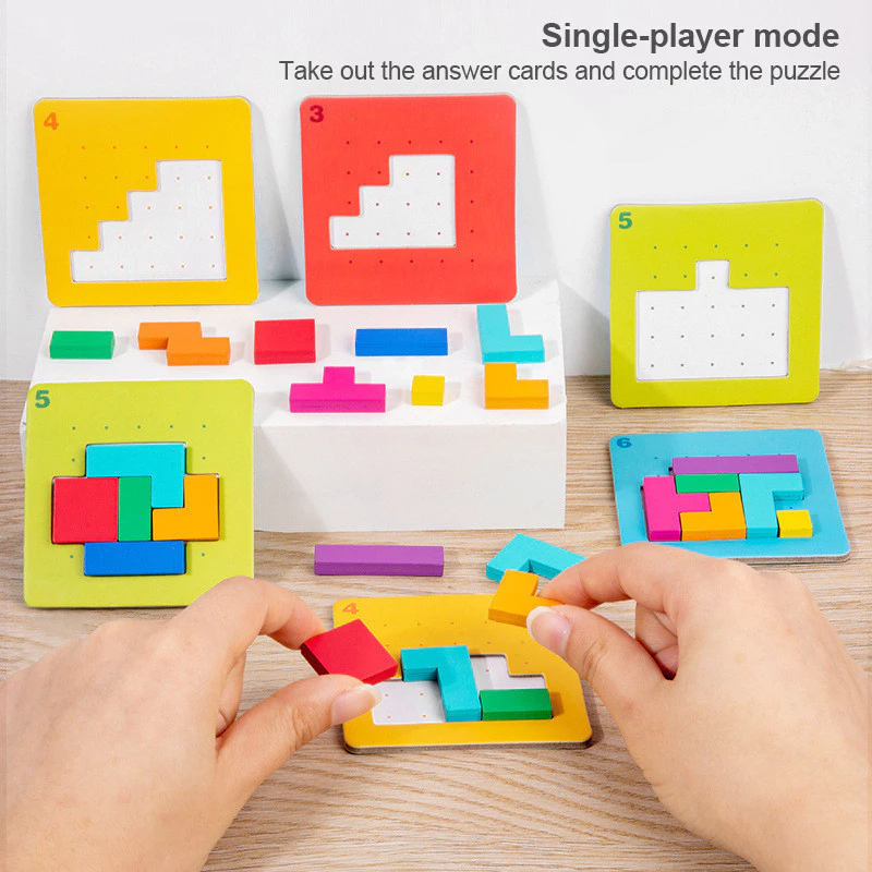 Mainan Puzzle Kayu Mainan Edukasi Anak Mainan Kreatif Anak Wooden Puzzle Jigsaw Puzzle Blok (COD)