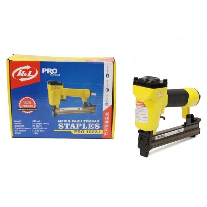 

Hnl Air Stapler Gun 1022J / Mesin Staples Angin 1022J Air Nailer Mesin Paku Tembak Angin NEW