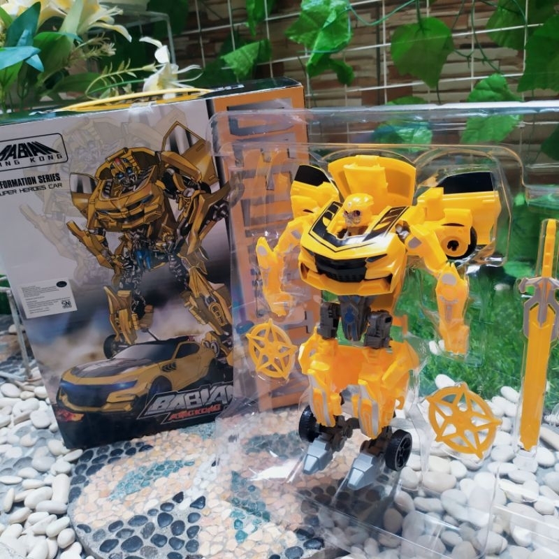 MAINAN ROBOT TRANSFORMERS BUMBLEBEE BESAR DEFORMATION JADI MOBIL ANAK LAKI LAKI