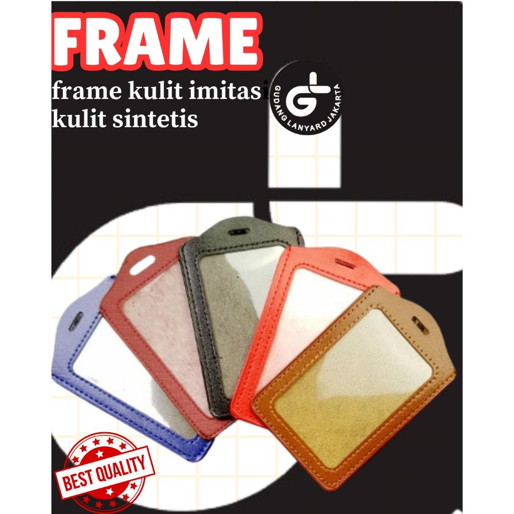 

Frame Casing Tempat ID Card Holder Kulit Imitasi Potrait