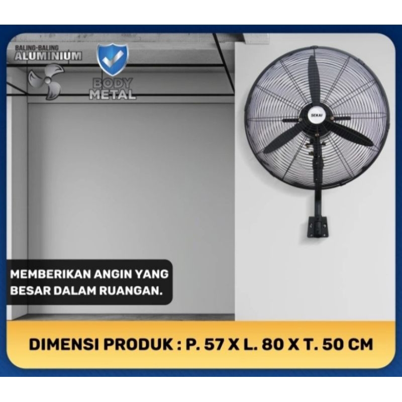 Sekai Wall Fan 20 inch IWF 2038 / Sekai Kipas Angin Dinding 20 Inch IWF 2038