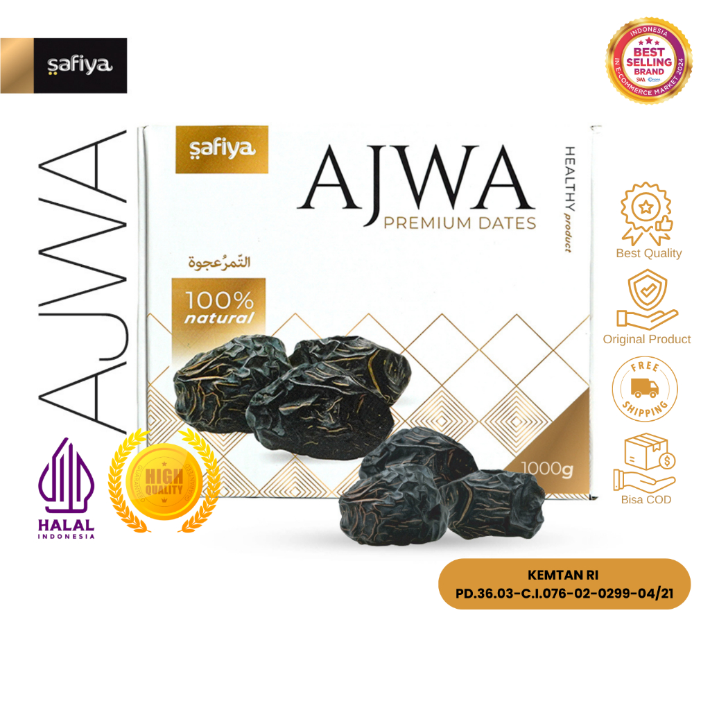 

Safiya Kurma Ajwa 1 Kg Kurma Nabi Legit Asli Madinah Premium