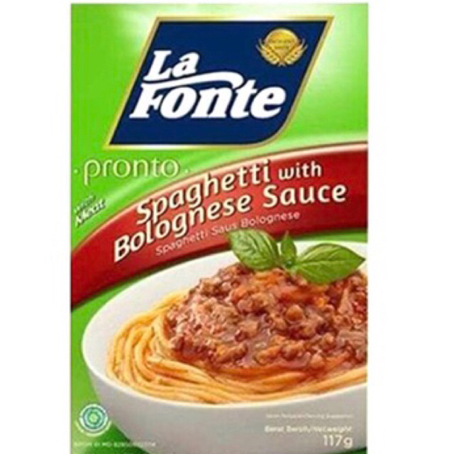 

La fonte pronto 117g spaghetti with sauce Bolognese chicken