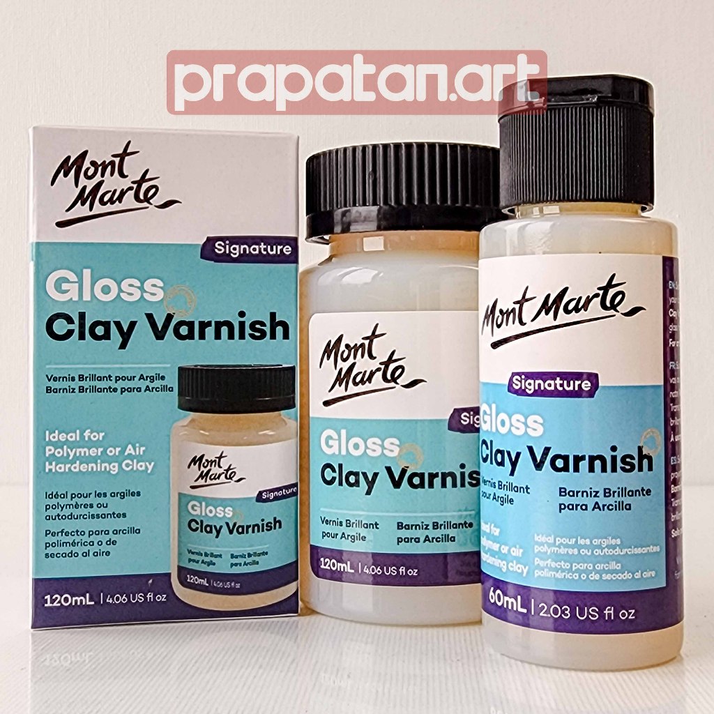 

Mont Marte Gloss Clay Varnish | Varnish Tanah Liat | Pottery