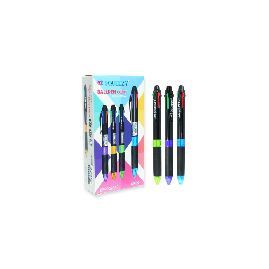 

PENA / BOLPOIN SQUEEZY 4 WARNA 0.7mm BP-SQ204C