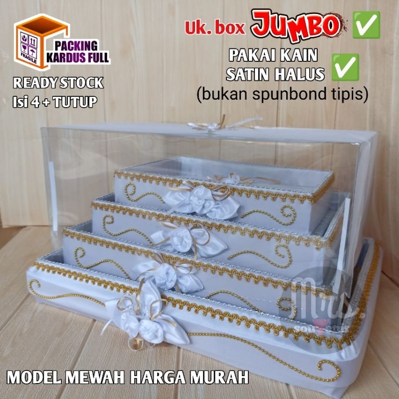 

Kotak Seserahan Pernikahan Set Lengkap Isi 4 Box Hantaran Parcel Mika Unik Kekinian
