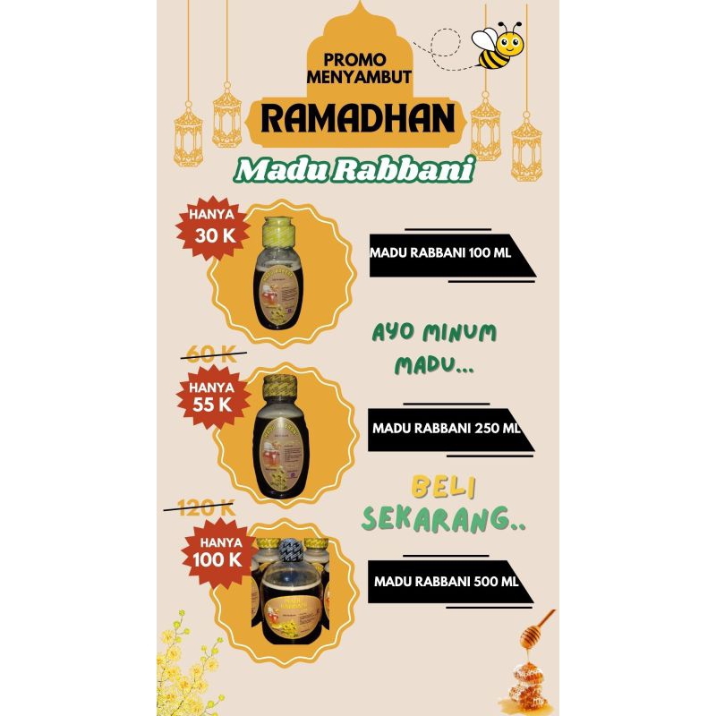 

Madu murni 100% (Raw Honey) Akasia 100 ml