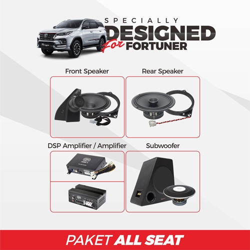 Paket audio CELLO mobil speaker tweeter subwoofer pojok bagasi belakang fortuner pajero innova zenix