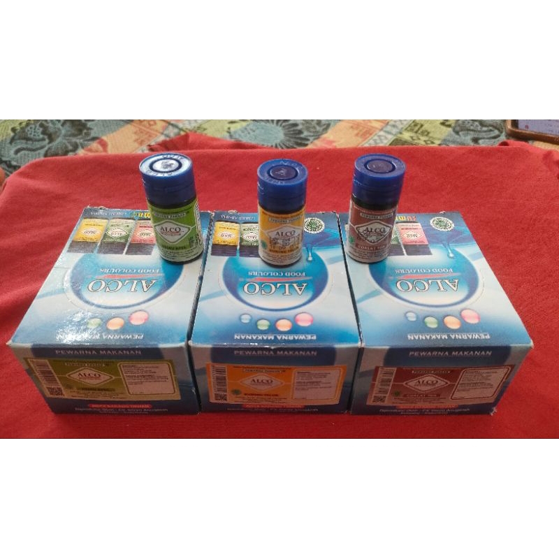 

Pewarna Makanan Kue Alco 12,5ml isi 1 lusin