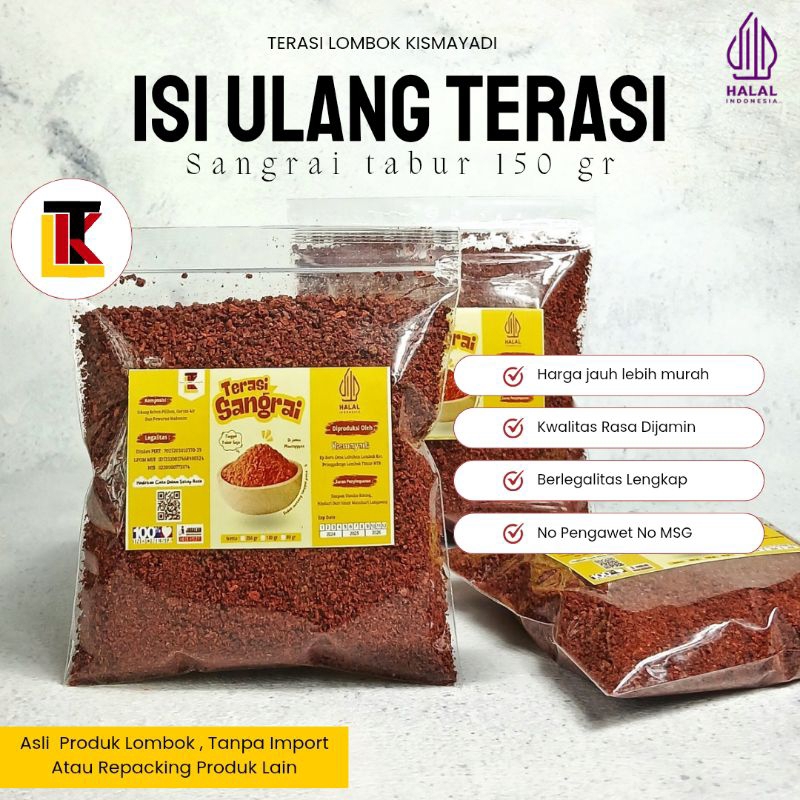 

TLK || isi ulang Terasi Sangrai 150 gr