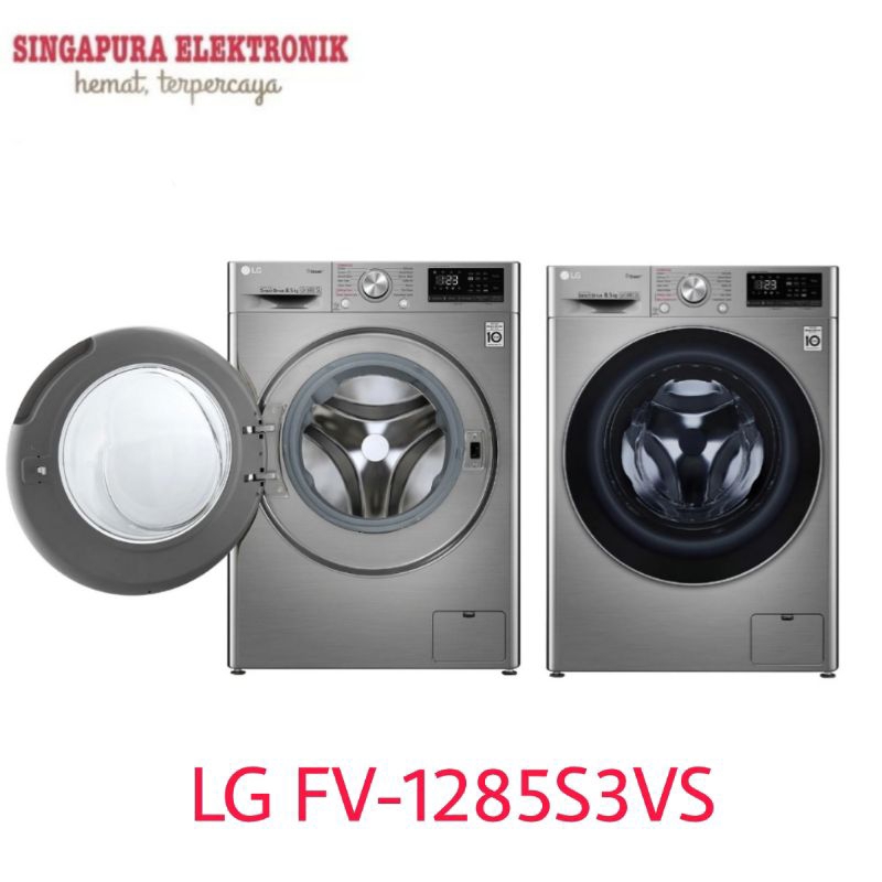LG Mesin Cuci 8.5Kg 1 Tabung Front Loading FV-1285S3VS