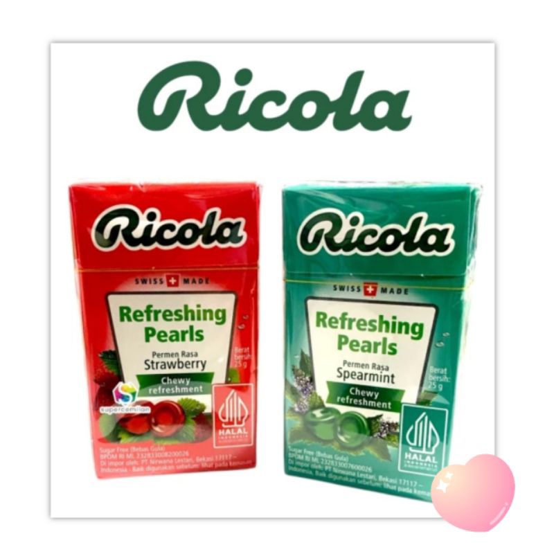 

Ricola Refreshing Pearls 25 gr Permen Bebas Gula Sugar Free Candy