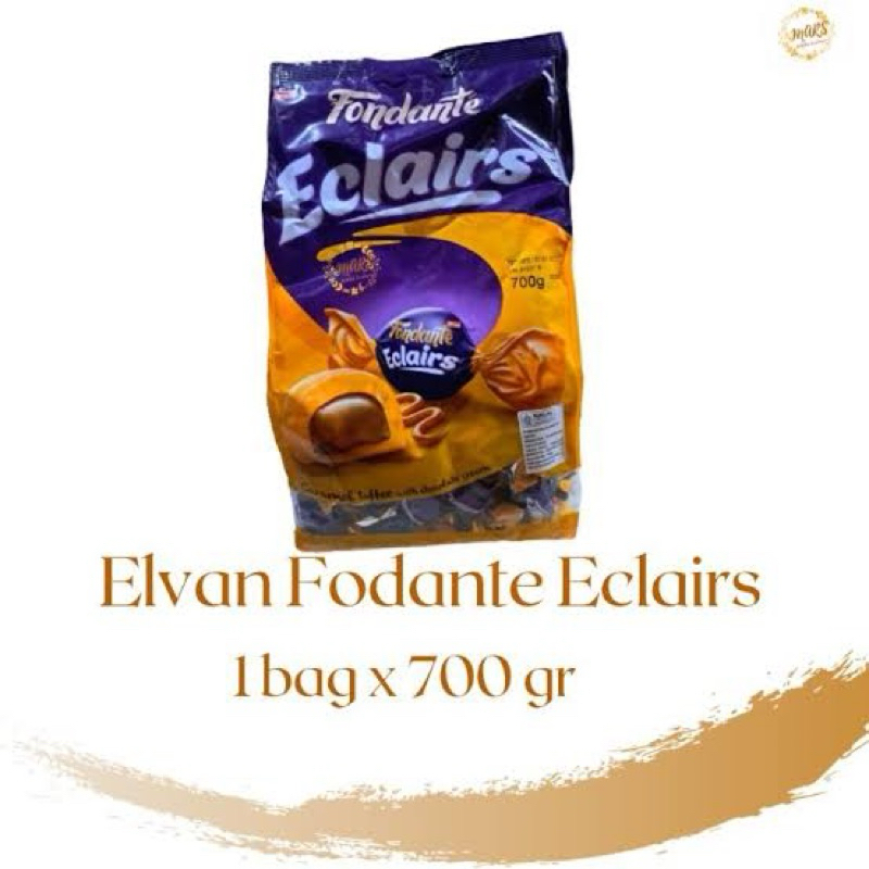 

Elvan Fondante Eclairs 700g Caramel Toffee With Chocolate Cream