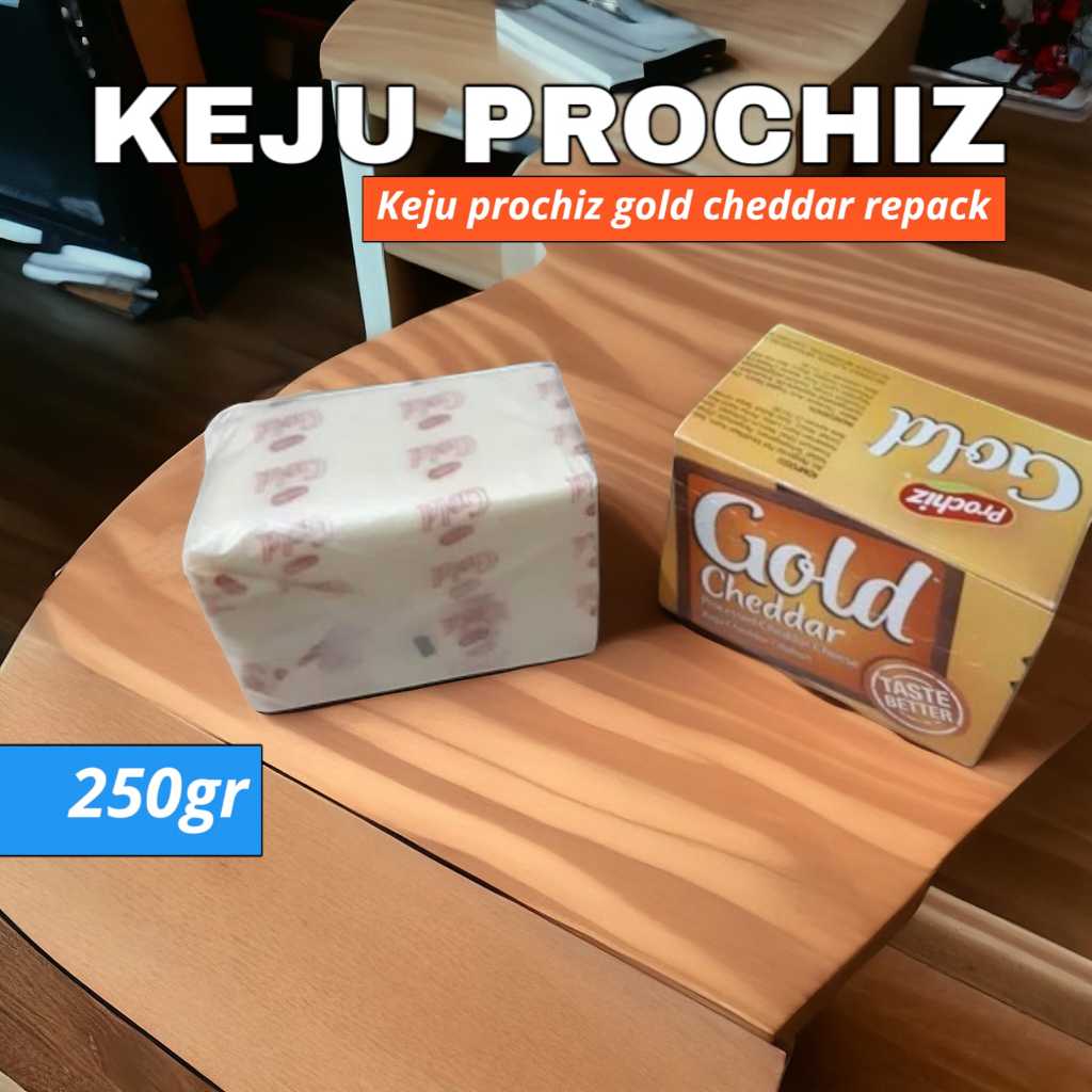 

[200gr] Keju Prochiz Gold Cheddar Cheese Repack / Keju Prochiz Premium Repack