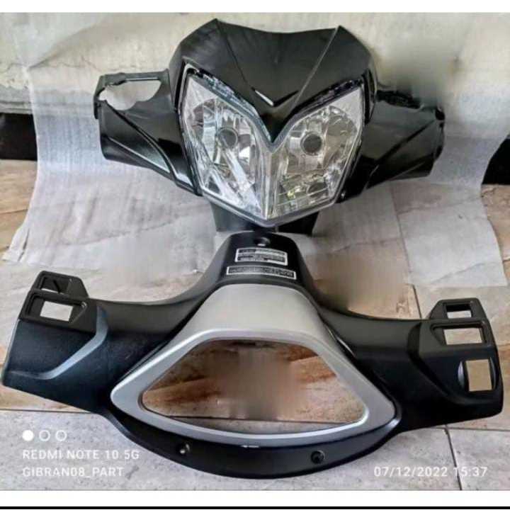 paket cover batok kepala lampu depan honda supra x 125 new betmen 2007 2008 2009 2010 2011 batman wa