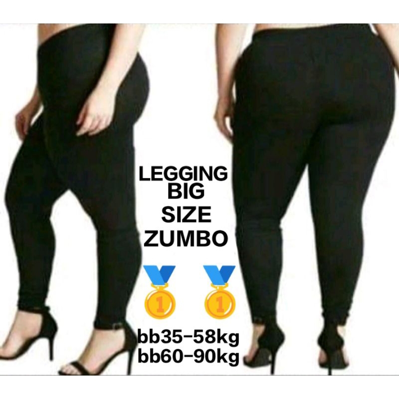 legging panjang big size JUMBO ukuran bb58kg-bb90kg  spandek licin lembut adem elastis  dan tebal