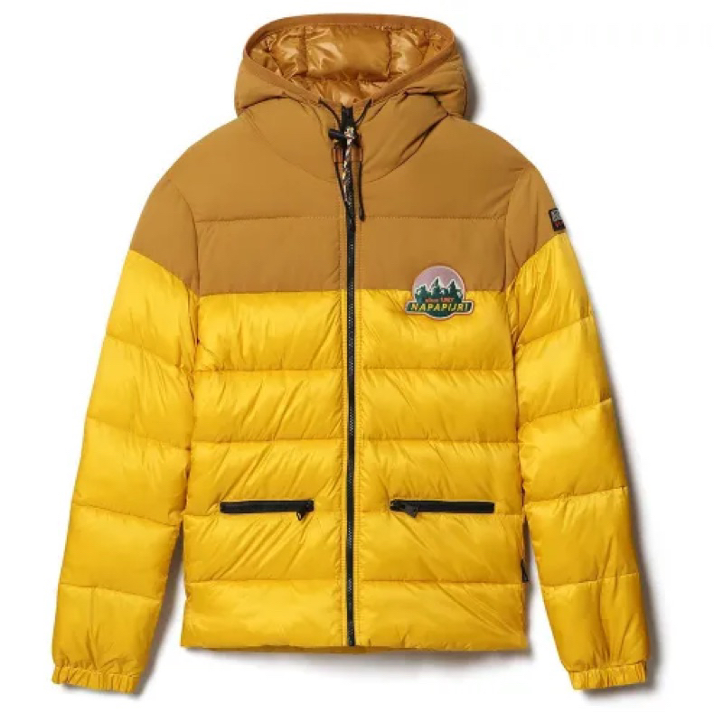 Napapijri Alay W Puffer Hooded Jacket In Yellow