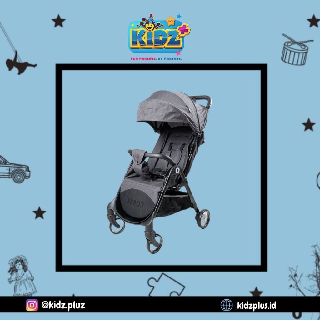 Sewa Xero 3 Auto Fold Stroller – Grey