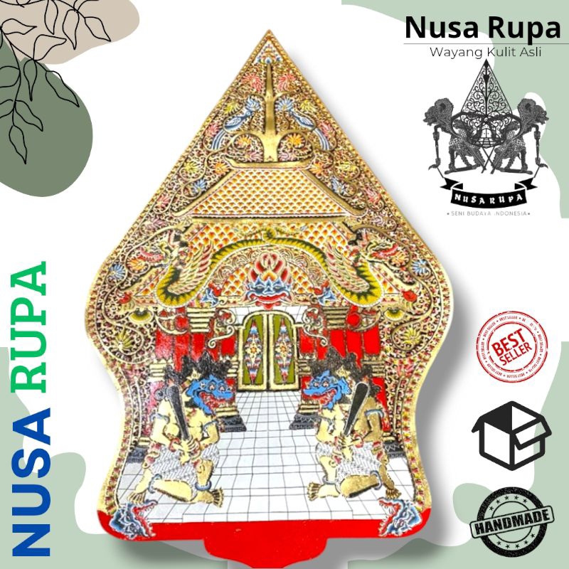 GUNUNGAN WAYANG KULIT ALUSAN GUNUNGAN KAYON EMAS GRENJENG -+ 80 CM STANDAR DALANG