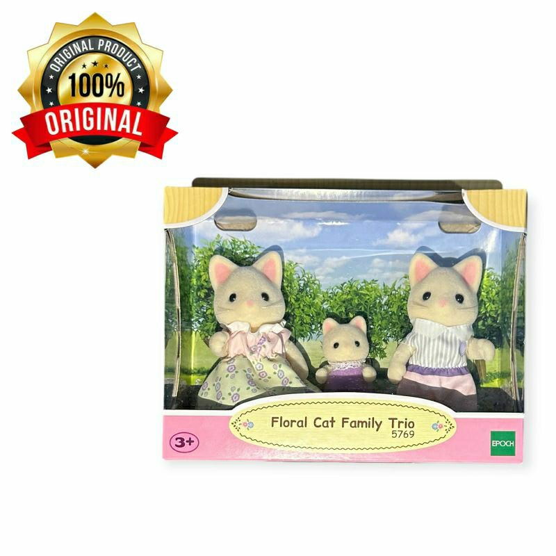 Sylvanian  Families - Floral Cat Family Trio