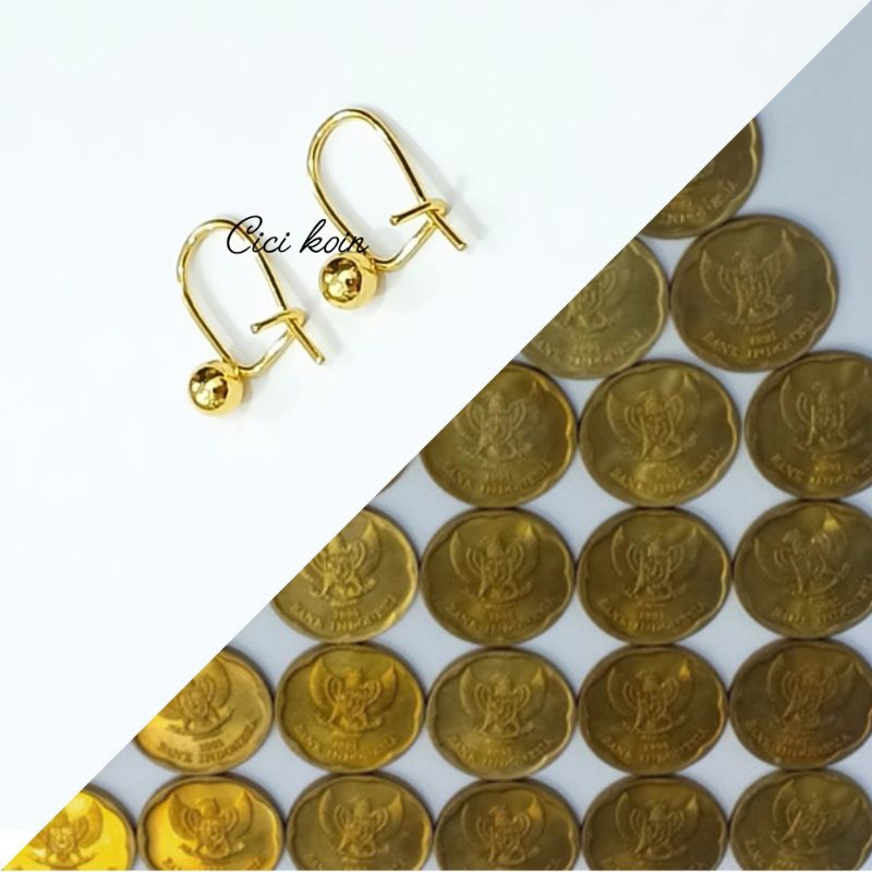 anting kait koin anti karat anti luntur