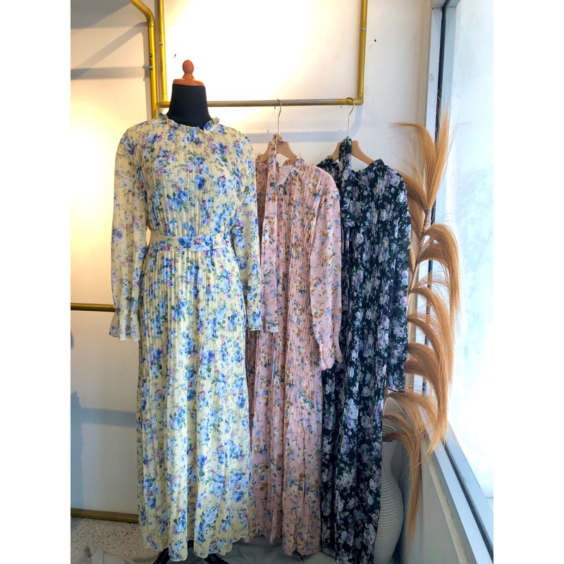 Gamis Ceruty Babydoll / Gamis Plisket / Gamis Ceruty