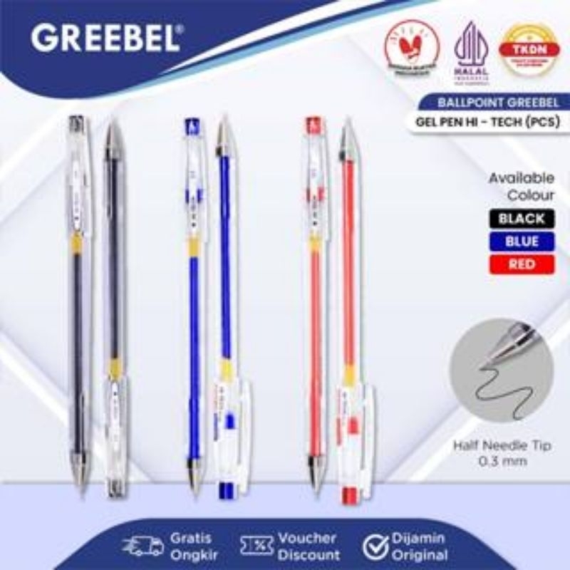 

pena greebel hi tech hitam gp 506