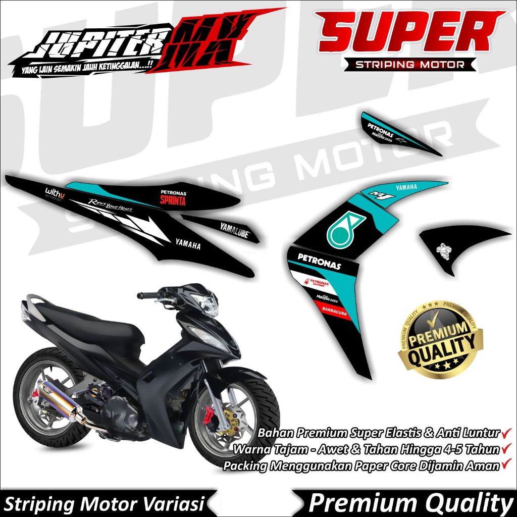 Stiker MX OLD Anti Luntur keren Striping Jupiter MX Old Striping Yamaha Jupiter MX OLD Petronas