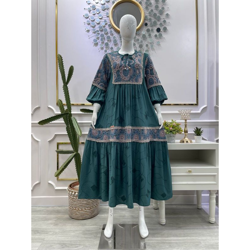 MIDI dress Salvina ys  renda rajut