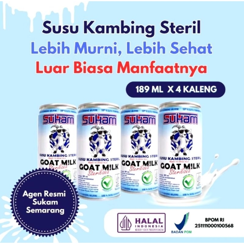 

susu kambing SUKAM 100% MURNI Paket 4 pcs