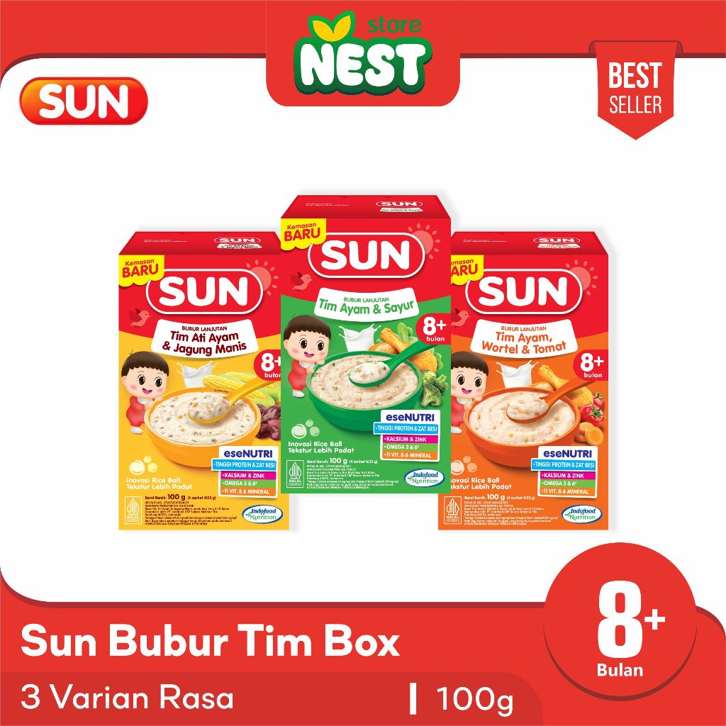 SUN BUBUR TIM Instan 8+ BOX 100gr
