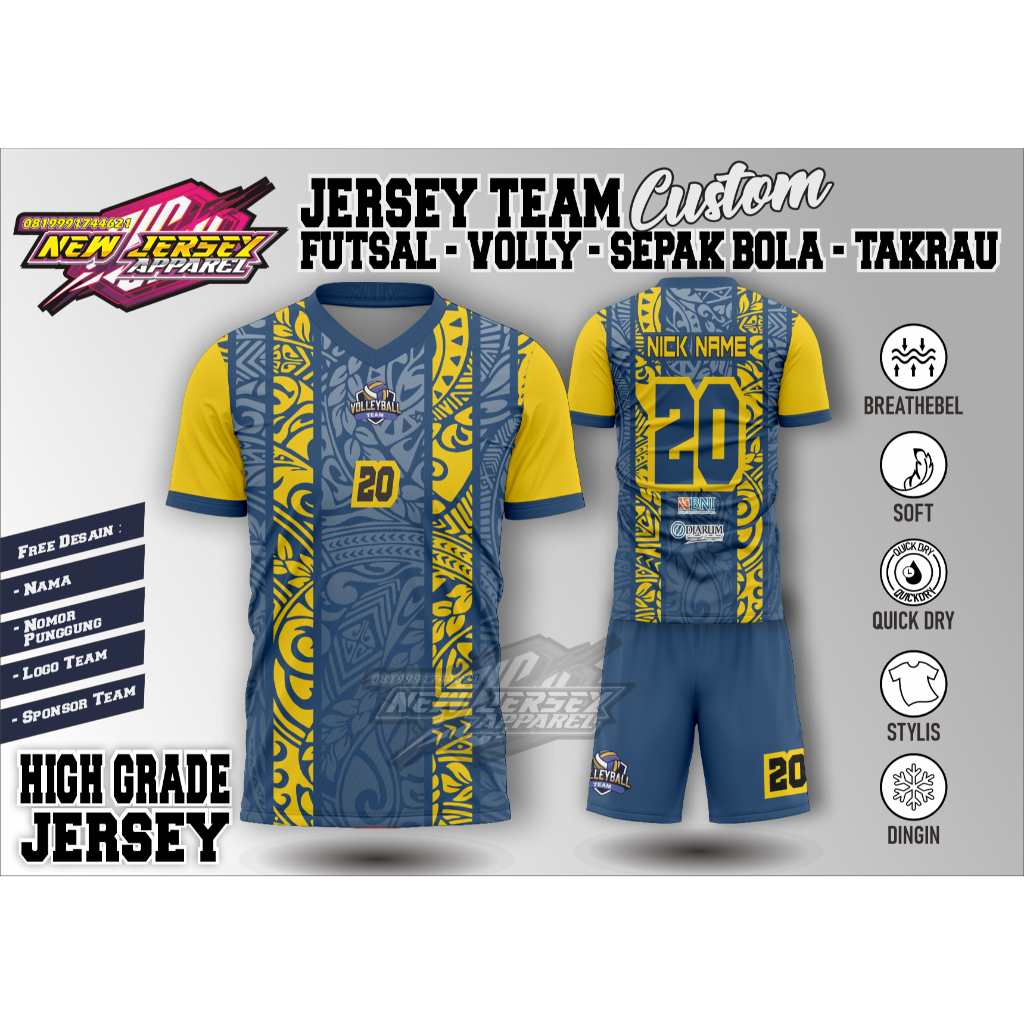 Kaos Team Futsal - Sepak Bola - Volly - Takrau Free Desain