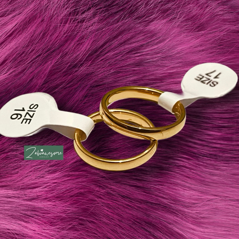 cincin titanium emas polos