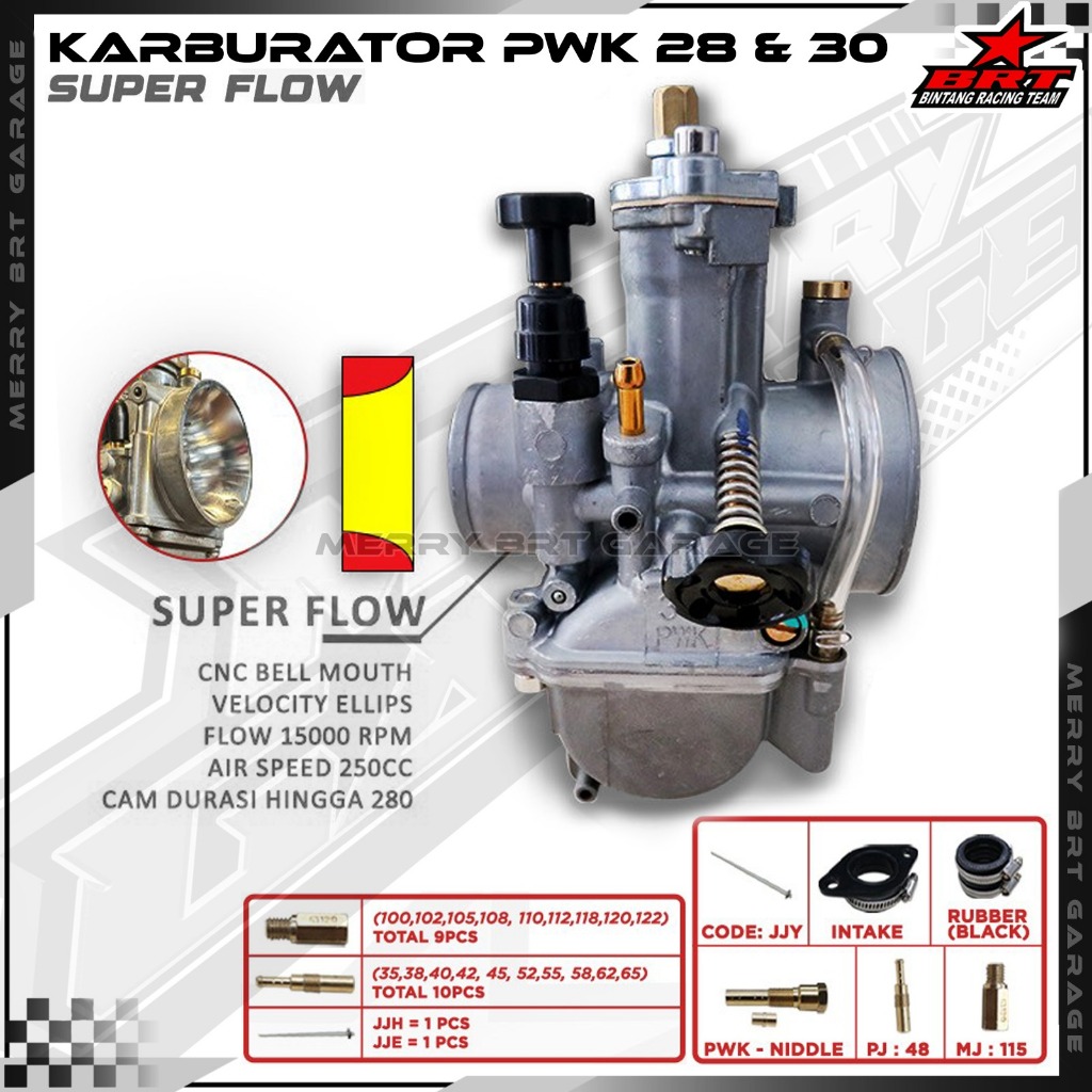 Super Flow BRT Karburator Karbu PWK 28 PWK 30 GEN 2