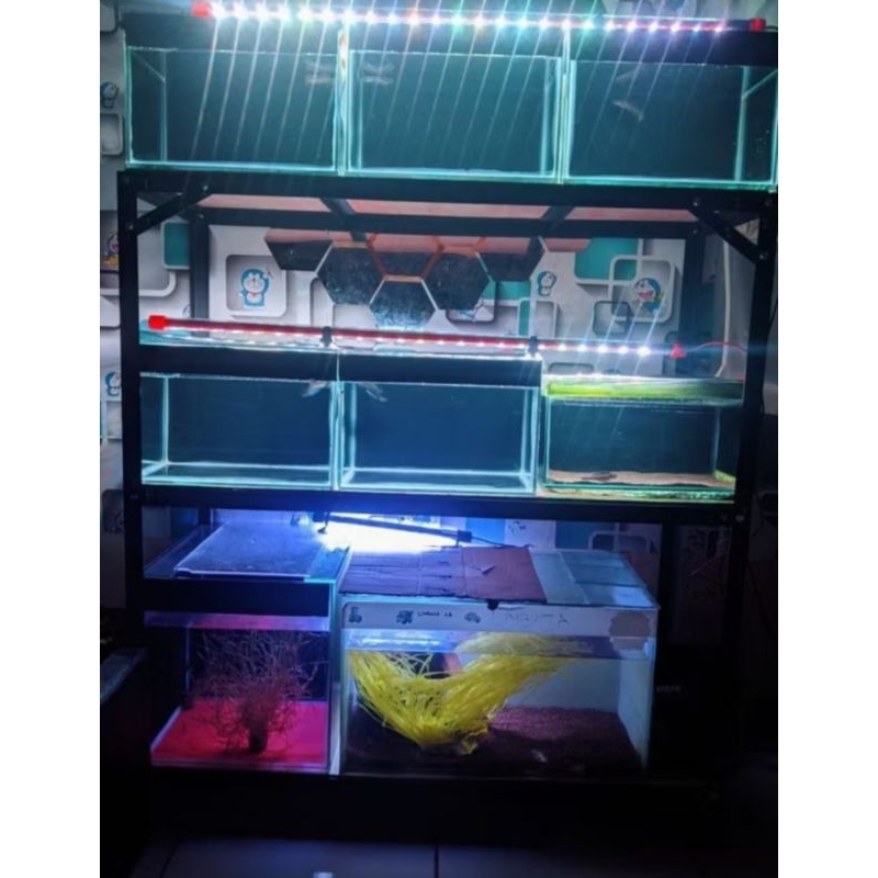 Rak serbaguna P90cm L30cm T100cm / Rak aquarium / Rak susun besi / Rak bongkar pasang / Rak custom /
