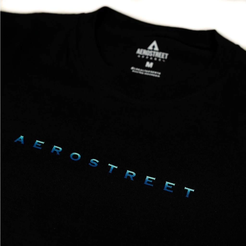 Kaos Aerostreet Pria Elegant - Aerostreet T Shirt Hysteria Hitam - Baju Kaos Aerostreet Distro