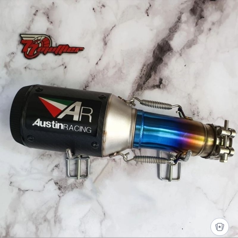 knalpot austin racing slip on new ninja 250 fi carbon