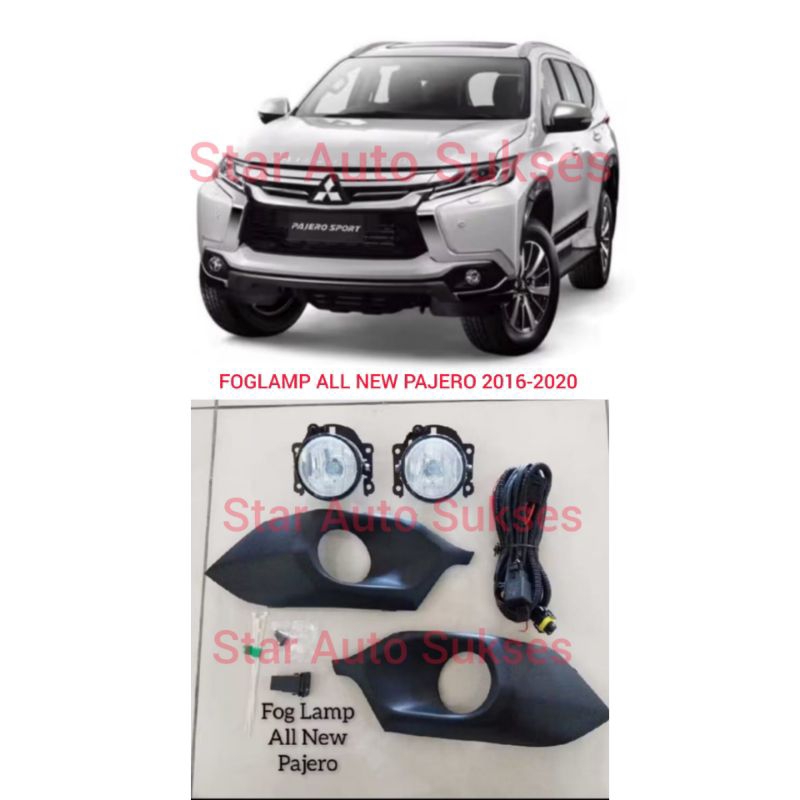 FOGLAMP LAMPU KABUT ALL NEW PAJERO 2016-2020 KACA (KOMPLIT)