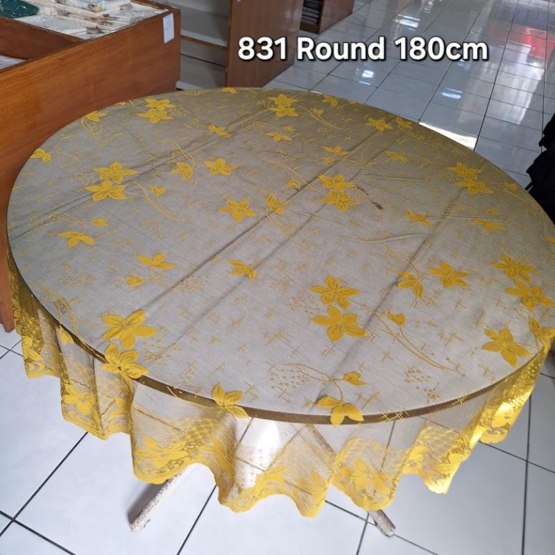TAPLAK MEJA MAKAN BULAT -BUNDAR kode 831 / Dekorasi ALAS MEJA BULAT Minimalis corak BUNGA BINTANG AE
