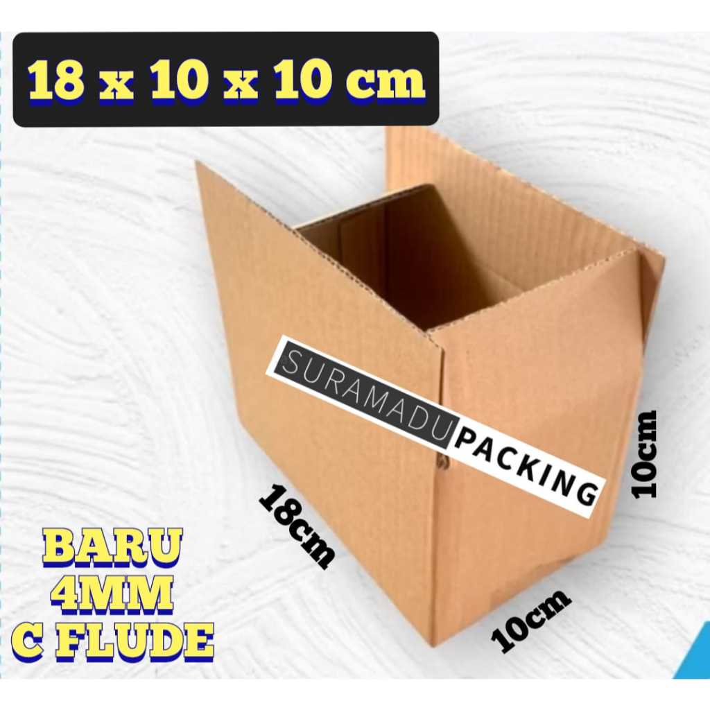 

Kardus box karton packing 18x10x10 cm Packing Polos dan Tebal 4mm C FLUDE