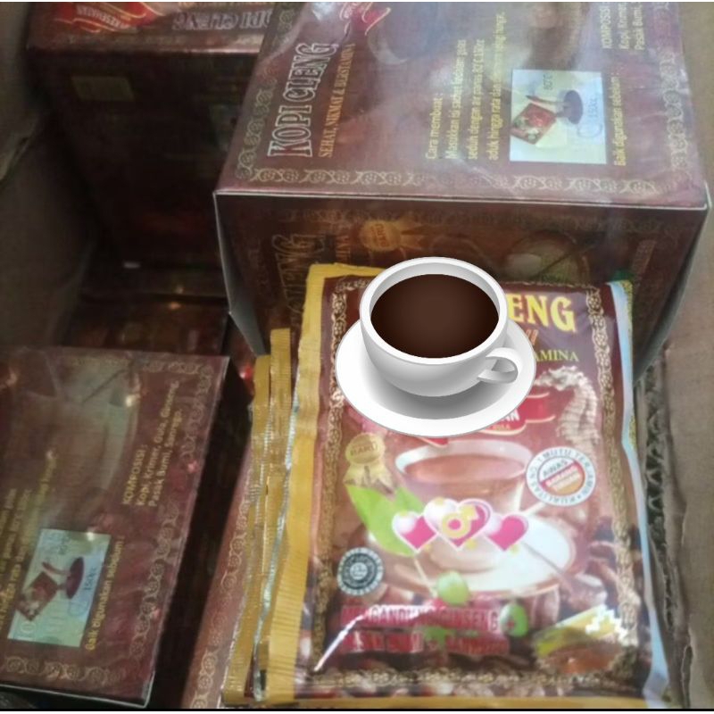

isi 10 sachet kopi susu clg
