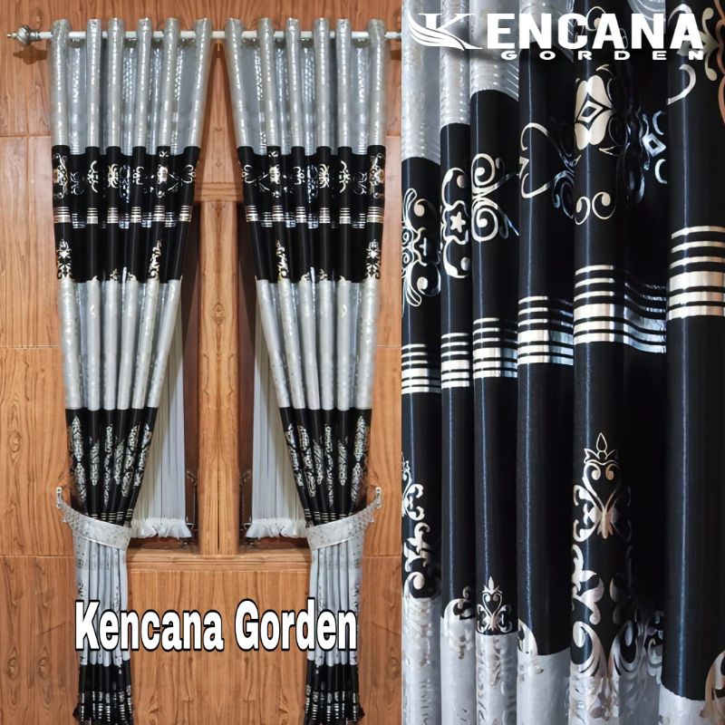 Gorden Jendela Minimalis Smokring Motif Batik  Aesthetic Gorden Terbaru Tirai Ruang Tamu